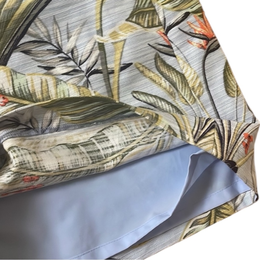 ANN TAYLOR Tropical Print Monkey & Giraffe Skirt in Blue/Green Size 2 — SWEET! - Picture 8 of 11